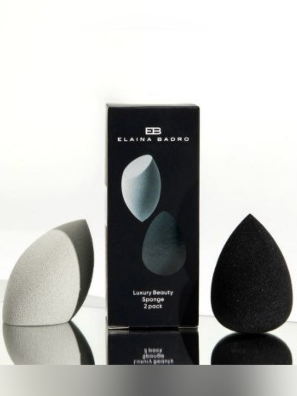 Elaina Badro Luxury Beauty Sponge 2 Pack Color: Grey & Black BNIB NWT FULL SIZE